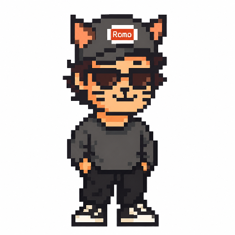 Romo pixel character